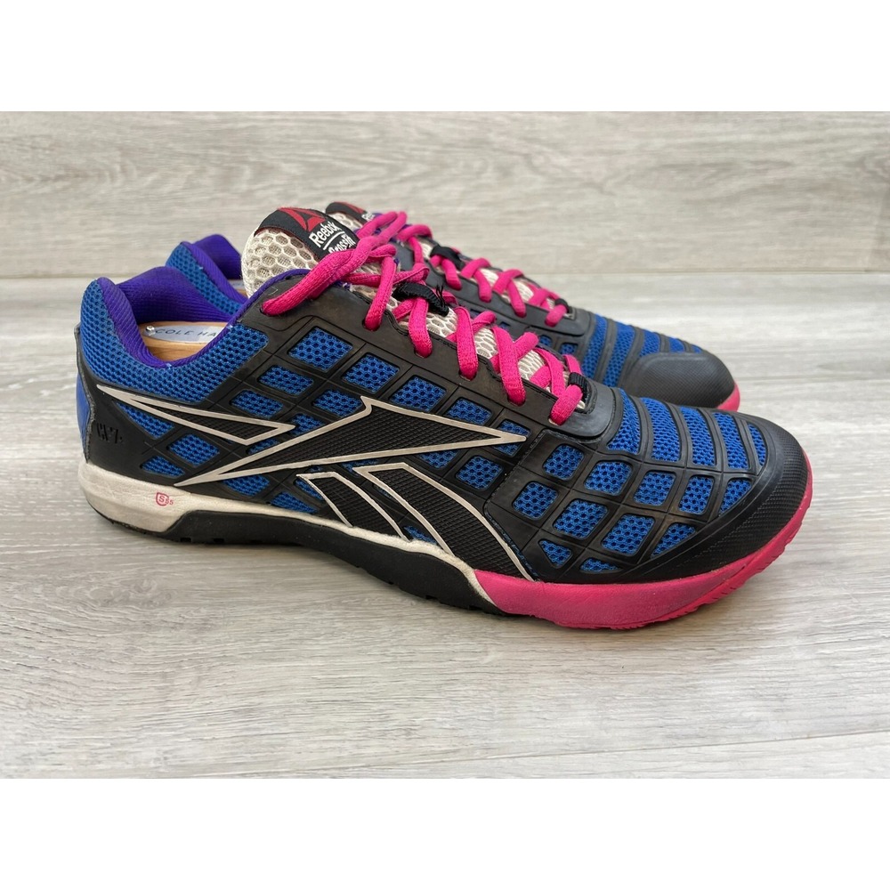 Reebok Women's Sneaker Pink Blue Mesh 9.5 Athletic Training Shoes